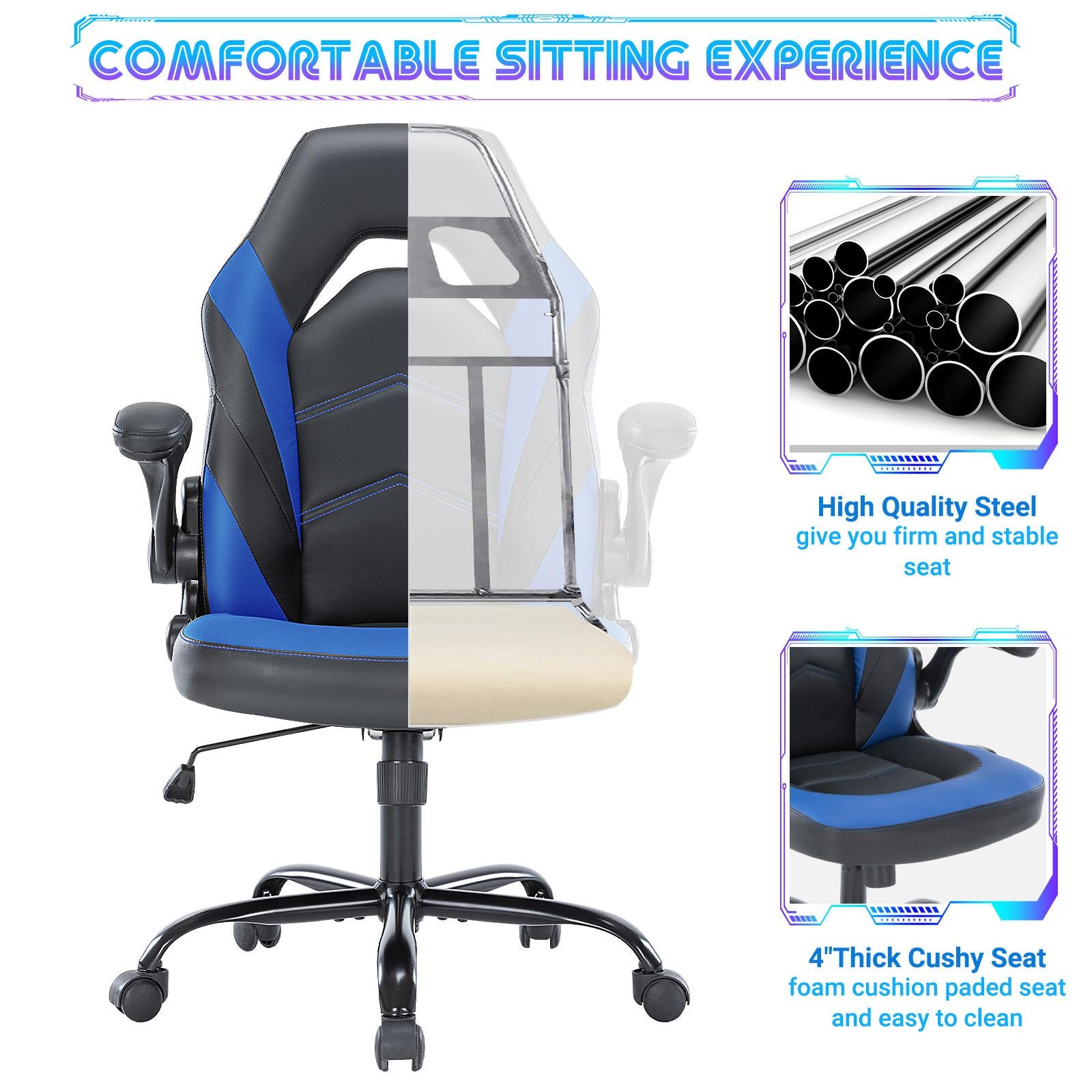 Gaming Chair, Ergonomic Office Chair High Back Computer Desk Chair