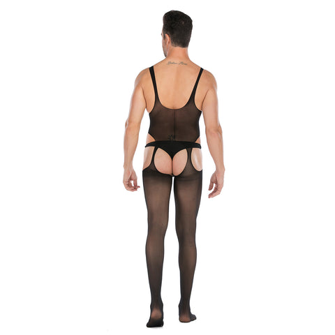 Solid Color Sleeveless Tank Top Stockings  One Piece