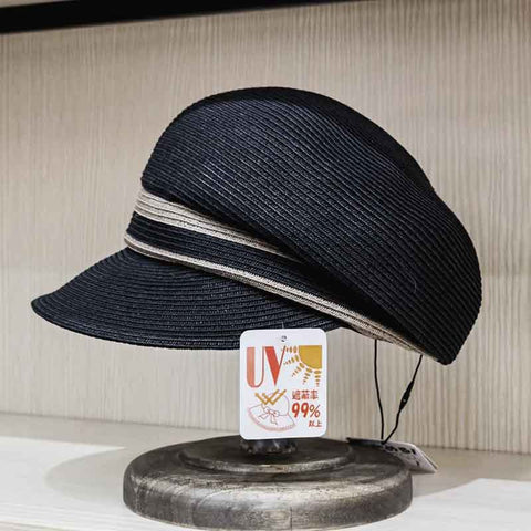 Straw Woven Pleated Leisure Shade Sun Protection Peaked Straw Hat For Women