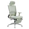 High Back Office Chair with 2d armrest and foot rest, tilt function max 128°,Black