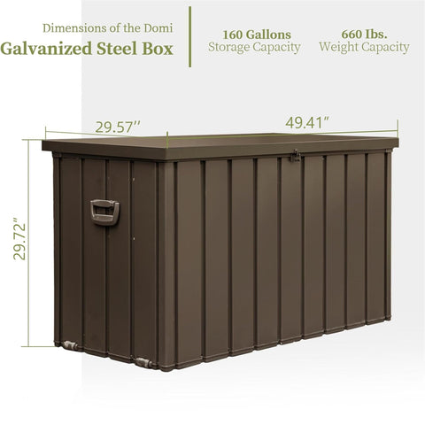 Outdoor Storage Deck Box Waterproof, Large Patio Storage Bin for Outside Cushions, Throw Pillows, Garden Tools, Lockable