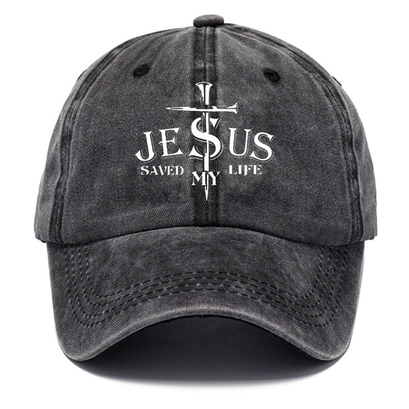 Washed Cotton Printed Old Dad Hat Men's Retro
