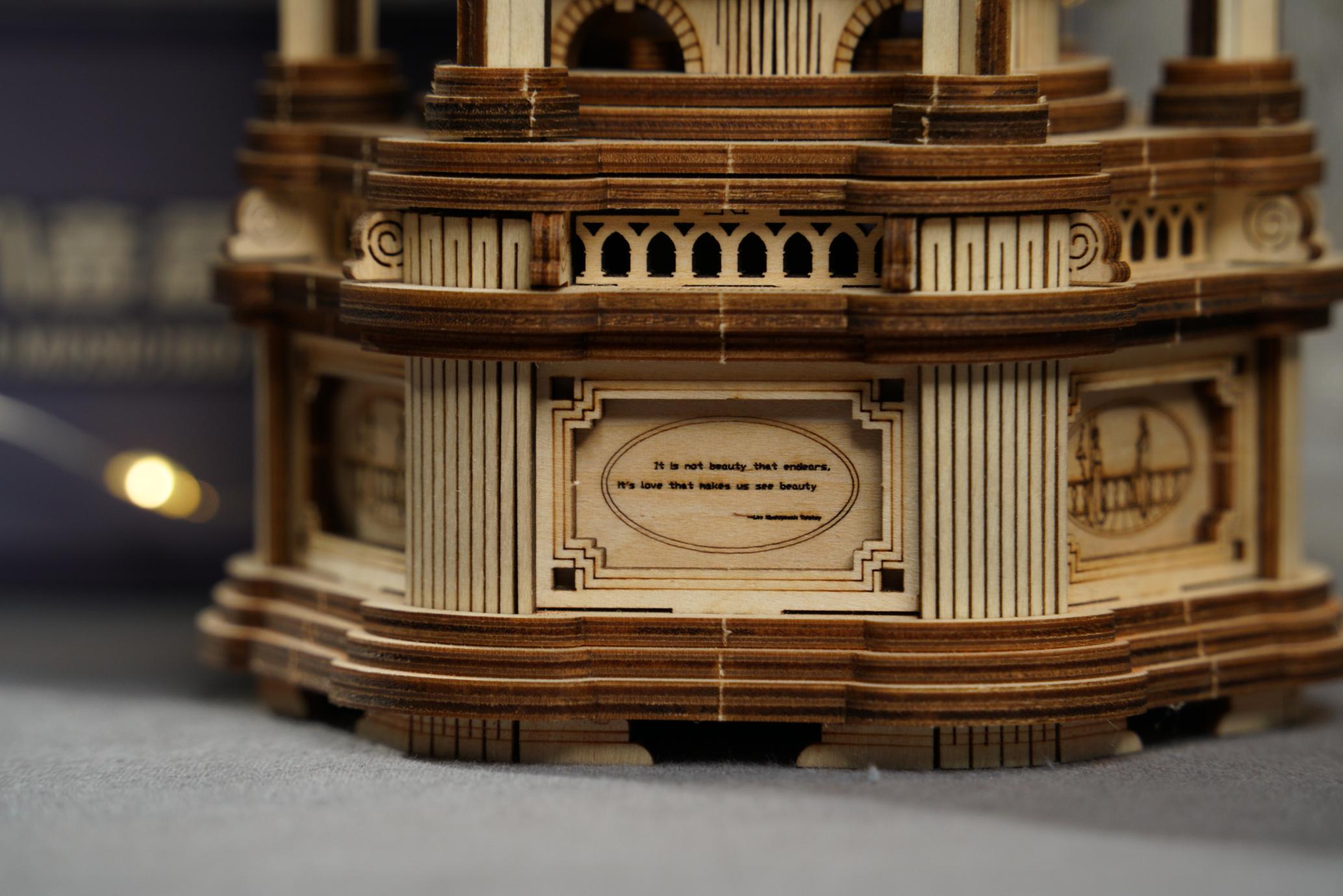 Robotime Rokr Music Box 3D Wooden Puzzle Game Assembly Model Building Kits Toys for Gifts