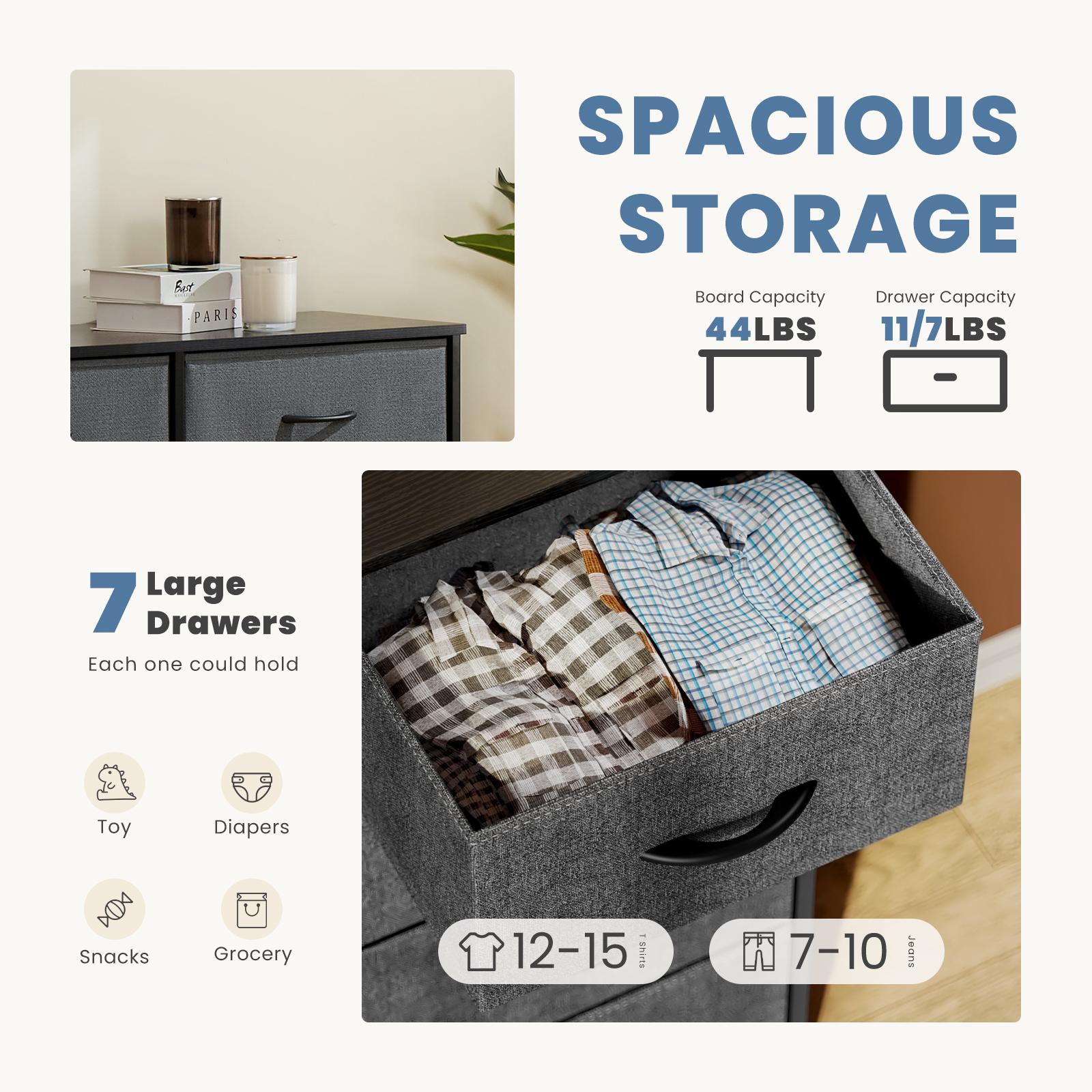 Dresser for Bedroom, Drawer Dresser Organizer Storage Drawers Fabric Storage Tower