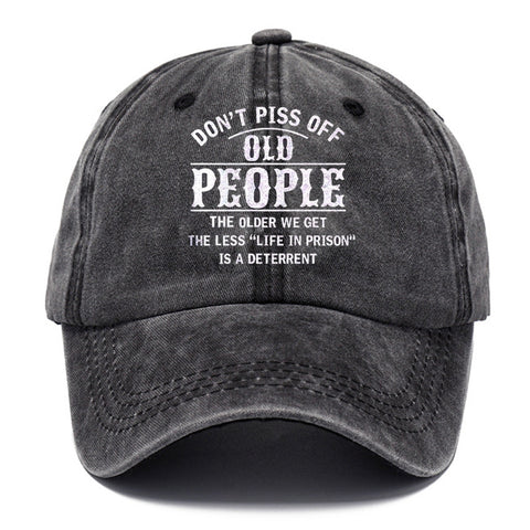 Washed Cotton Printed Old Dad Hat Men's Retro