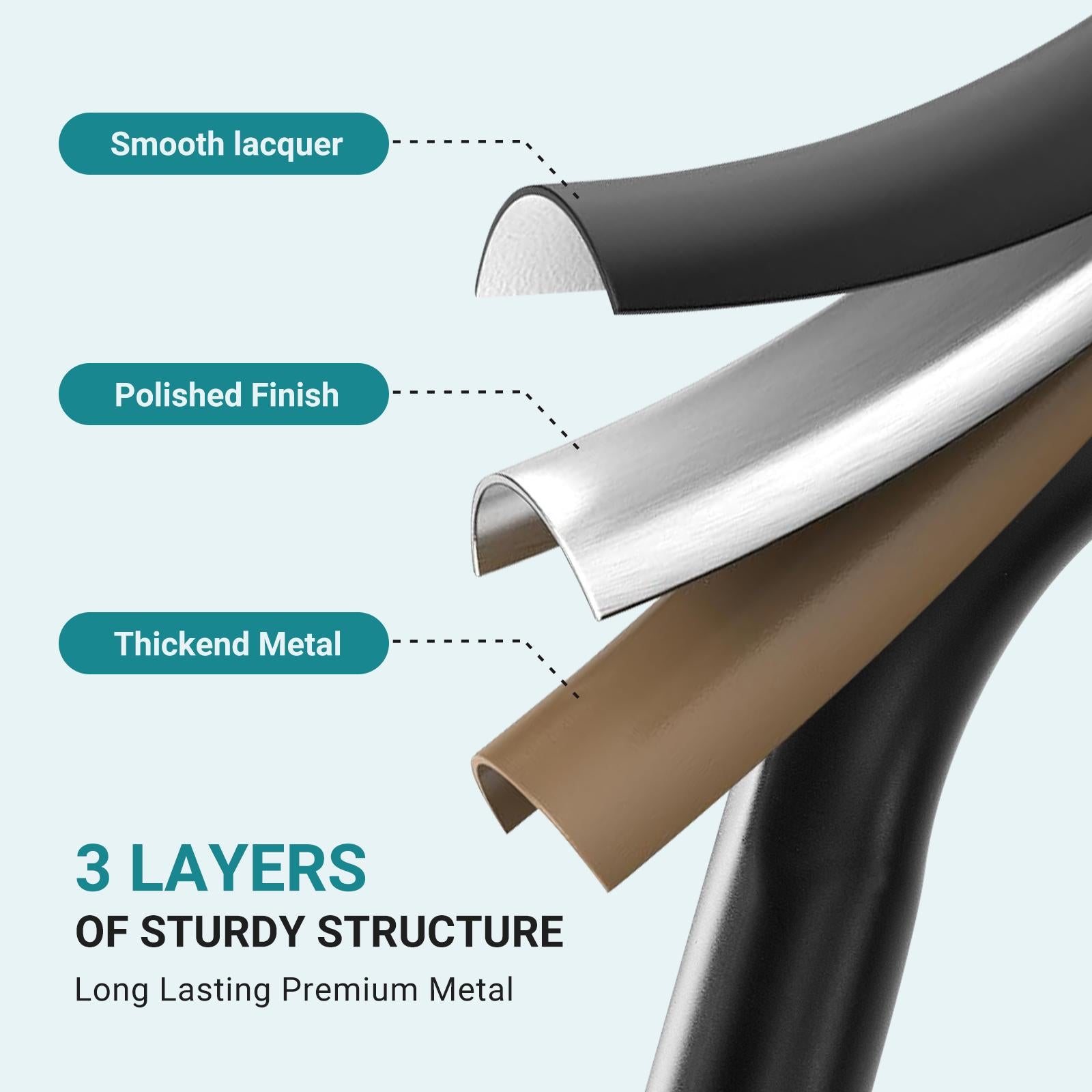 Household portable 3-layer step ladder, with safety buckle stable and safe