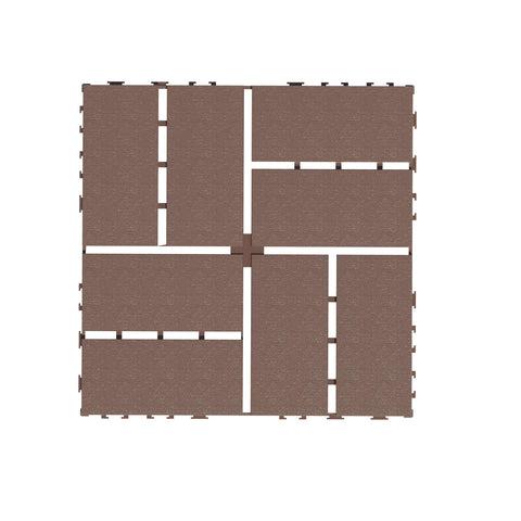Plastic Interlocking Deck Tiles,44 Pack Patio Deck Tiles,12"x12" Square Waterproof Outdoor All Weather Use, Patio Decking Tiles for Poolside Balcony