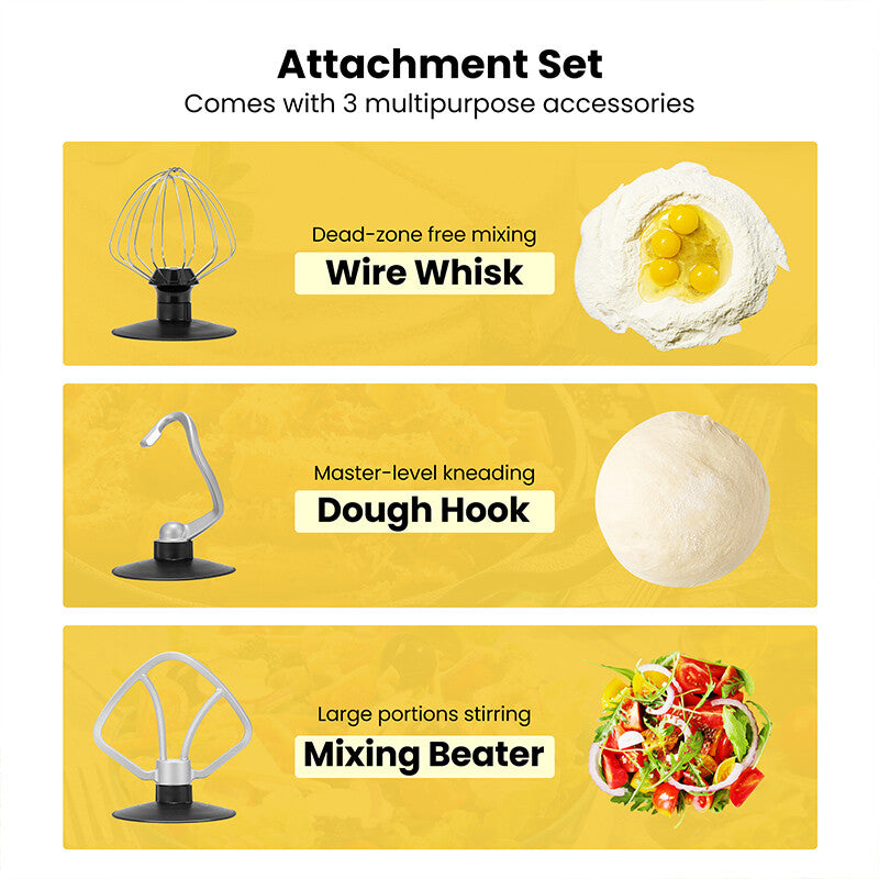 Electric Countertop Food Stand Mixer 660W 10 Speed 6QT Tilt-Head Kitchen Beater