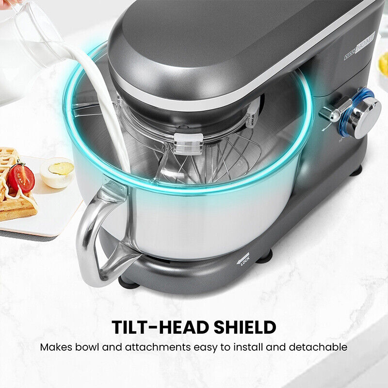 Electric Countertop Food Stand Mixer 660W 10 Speed 6QT Tilt-Head Kitchen Beater