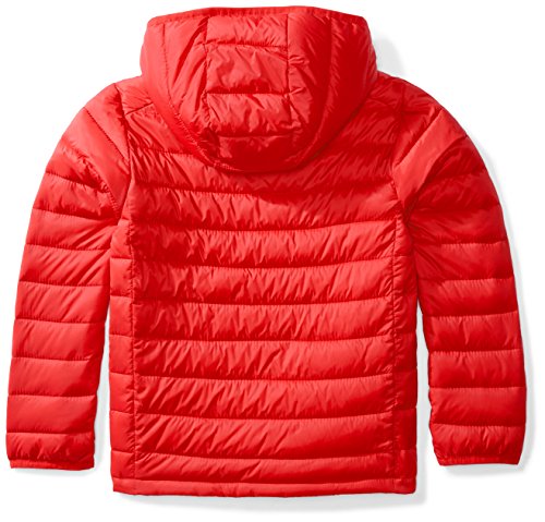 BOYS' LIGHTWEIGHT WATER-RESISTANT PACKABLE HOODED PUFFER COATS