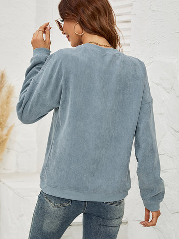 MAMA Graphic Dropped Shoulder Sweatshirt