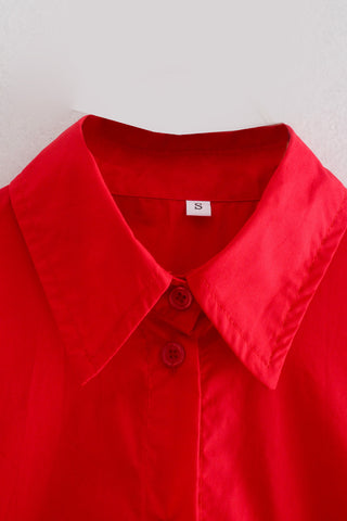 Dropped Shoulder Slit Shirt